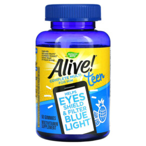 Nature's Way Alive! Teen Complete Multi for Him Fruit Punch 50 Gummies 033674133101
