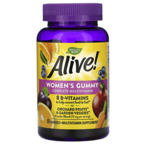 Nature's Way Alive! Women's Gummy Complete Multivitamin Mixed Berry Flavor 60 Gummies 033674159033
