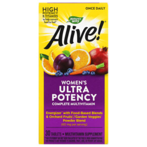 Nature's Way Alive! Women's Ultra Potency Complete Multivitamin 30 Tablets 033674158906