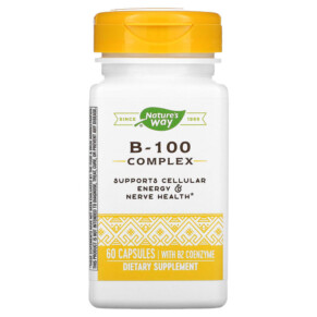 Nature's Way B-100 Complex with B2 Coenzyme 60 Capsules 033674405208