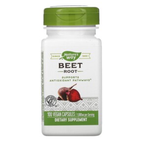 Nature's Way Beet Root 500 mg 100 Vegan Capsules 033674104002