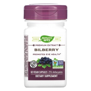 Nature's Way Bilberry 60 Vegan Capsules 033674605004