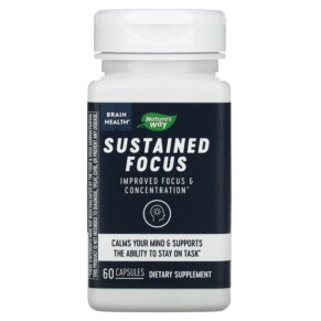 Nature's Way Brain Health Sustained Focus 60 Capsules 033674136911