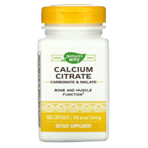 Nature's Way Calcium Citrate 250 mg 100 Capsules 033674410103