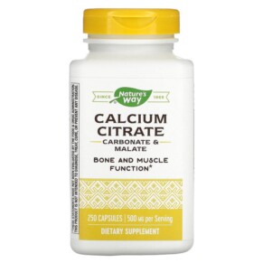 Nature's Way Calcium Citrate 250 mg 250 Capsules 033674410110