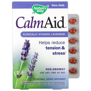 Nature's Way CalmAid Clinically Studied Lavender 30 Softgels 033674158197