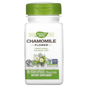 Nature's Way Chamomile Flower 350 mg 100 Vegan Capsules 033674116005