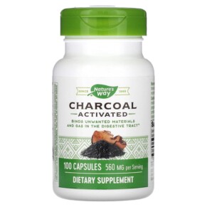 Nature's Way Charcoal Activated 280 mg 100 Capsules 033674020708