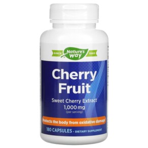 Nature's Way Cherry Fruit Sweet Cherry Extract 500 mg 180 Capsules 763948085408