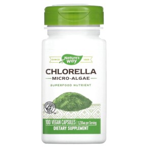 Nature's Way Chlorella Micro-Algae 410 mg 100 Vegan Capsules 033674118504