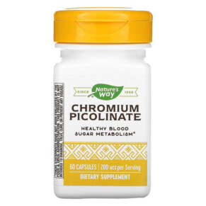 Nature's Way Chromium Picolinate 200 mcg 60 Capsules 033674410301