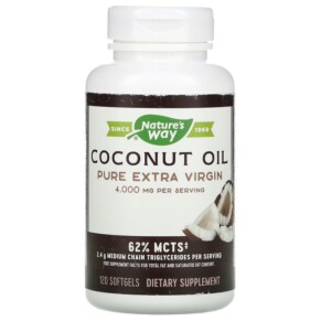 Nature's Way Coconut Oil Pure Extra Virgin 1.000 mg 120 Softgels 033674100097