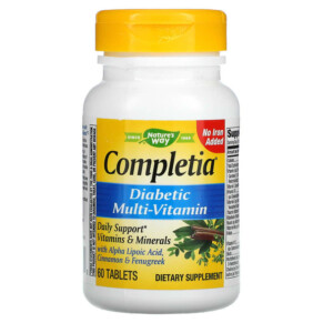 Nature's Way Completia Diabetic Multi-Vitamin 60 Tablets 033674149232