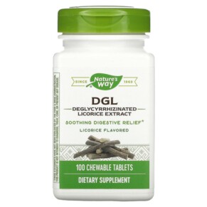 Nature's Way DGL Deglycyrrhizinated Licorice Extract Licorice 100 Chewable Tablets 763948090013
