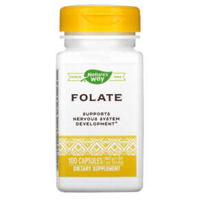 Nature's Way Folate 800 mcg 100 Capsules 033674404515
