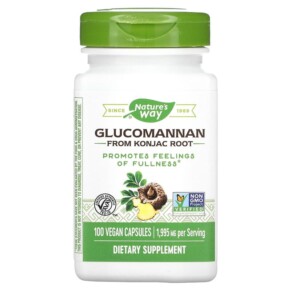 Nature's Way Glucomannan from Konjac Root 665 mg 100 Vegan Capsules 033674136751