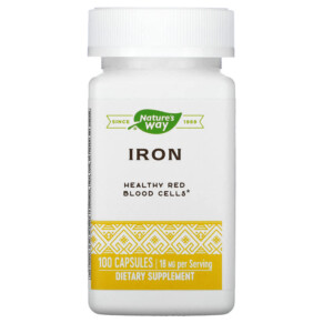 Nature's Way Iron 18 mg 100 Capsules 033674410417