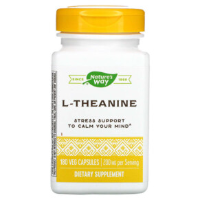 Nature's Way L-Theanine 100 mg 180 Veg Capsules 763948095506