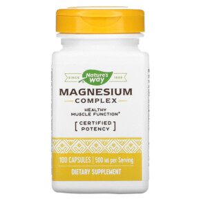 Nature's Way Magnesium Complex 250 mg 100 Capsules 033674410516