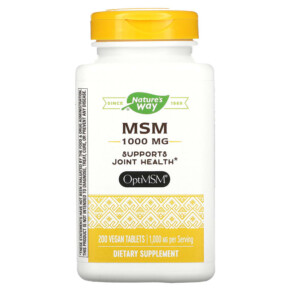 Nature's Way MSM 1.000 mg 200 Vegan Tablets 033674151334