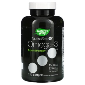 Nature's Way NutraSea hp Omega-3 Extra Strength Lemon 120 Softgels 850652000121
