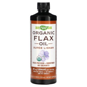 Nature's Way Organic Flax Oil Super Lignan 24 fl oz (720 ml) 033674154298