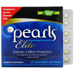 Nature's Way Pearls Elite Extra Strength Probiotics 30 Once-Daily Softgels 763948564354
