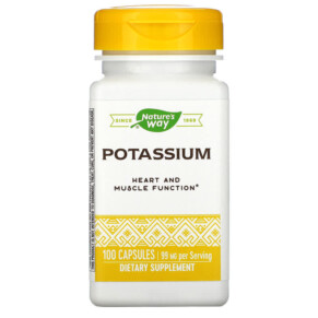 Nature's Way Potassium 99 mg 100 Capsules 033674410714
