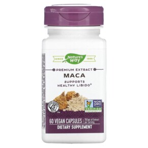 Nature's Way Premium Extract Maca 350 mg 60 Vegan Capsules 033674642009