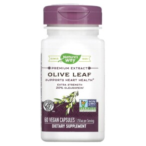 Nature's Way Premium Extract Olive Leaf 250 mg 60 Vegan Capsules 033674154809