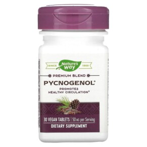 Nature's Way Pycnogenol 50 mg 30 Vegan Tablets 033674451519