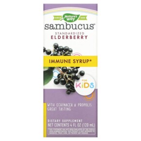 Nature's Way Sambucus for Kids Standardized Elderberry Immune Syrup 4 fl oz (120 ml) 033674069738