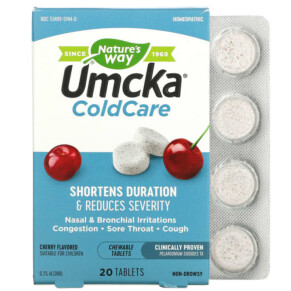 Nature's Way Umcka ColdCare Cherry 20 Chewable Tablets 033674151440