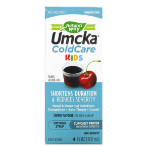 Nature's Way Umcka ColdCare Kids For Ages 6 & Up Cherry 4 fl oz (120 ml) 033674601655
