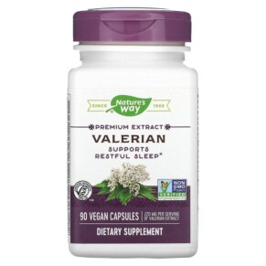 Nature's Way Valerian 110 mg 90 Vegan Capsules 033674634004