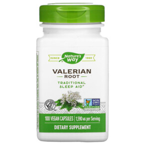 Nature's Way Valerian Root 1.590 mg 100 Vegan Capsules 033674177006