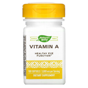 Nature's Way Vitamin A 3.000 mcg 100 Softgels 033674401101