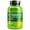 NATURELO Vitamin D3 Plant Based from Lichen 125 mcg (5.000 IU) 180 Easy Swallow Capsules 628110628435