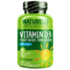 NATURELO Vitamin D3 Plant-Based from Lichen 62.5 mcg (2.500 IU) 180 Easy Swallow Capsules 628110628282