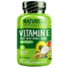 NATURELO Vitamin E Made with Whole Foods 180 mg 90 Vegetarian Capsules 628110628534