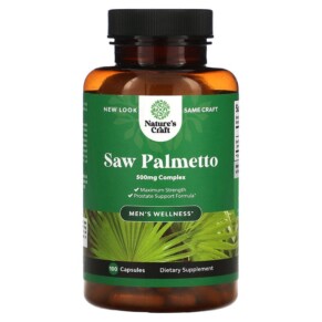 Natures Craft Saw Palmetto 500 mg 100 Capsules 806802596303