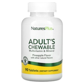NaturesPlus Adult's Chewable Multivitamin and Mineral Pineapple 90 Tablets 097467030879
