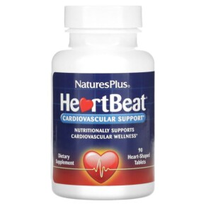 NaturesPlus HeartBeat Cardiovascular Support 90 Heart-Shaped Tablets 097467474215