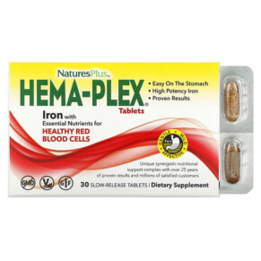 NaturesPlus Hema-Plex 30 Slow-Release Tablets 097467037700