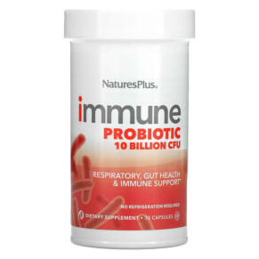 NaturesPlus Immune Probiotic 10 Billion CFU 30 Capsules 097467410077