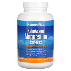 NaturesPlus KalmAssure Magnesium 105 mg 240 Vegan Capsules 097467336032