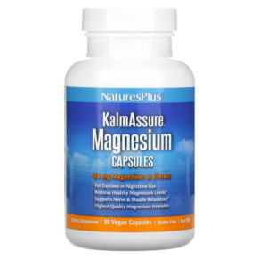 NaturesPlus KalmAssure Magnesium 140 mg 90 Vegan Capsules 097467336025