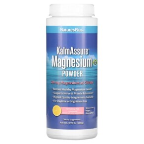 NaturesPlus Kalmassure Magnesium Powder Refreshing Pink Lemonade 420 mg 0.9 lb (408 g) 097467336056
