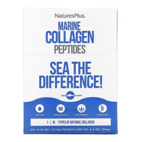 NaturesPlus Marine Collagen Peptides 20 Stick Packets 0.43 oz (12.2 g) Each 097467959682