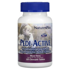 NaturesPlus Pedi-Active Supplement for Active Children Mixed Berry 120 Chewable Tablets 097467030015